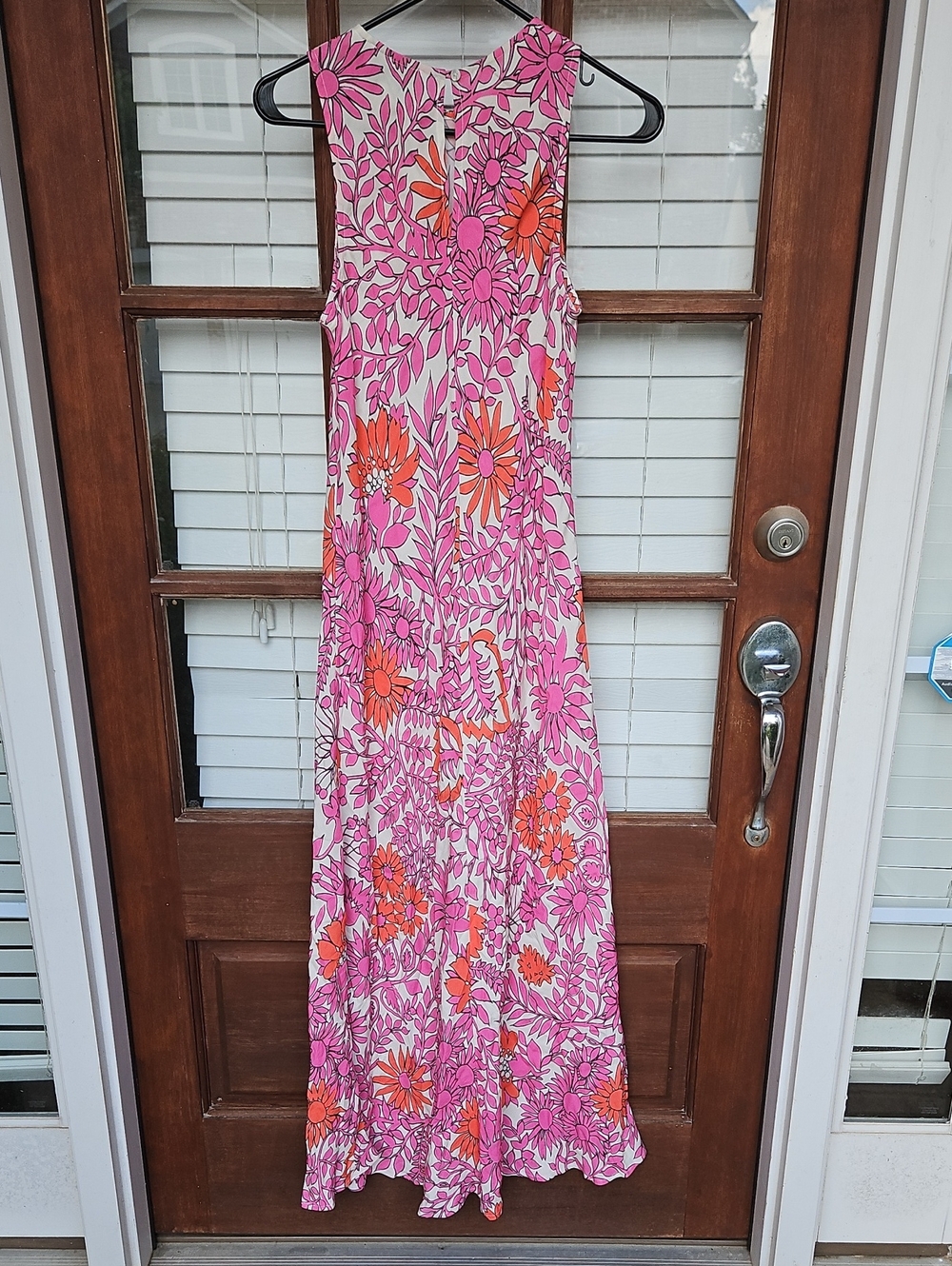 Fifteen Twenty Dani Pink And Orange Floral Print Maxi Dress - Picture 5 of 5